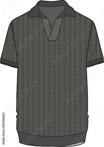 Trophy collar polo sweater design