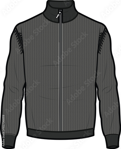 high neck zip jumper design