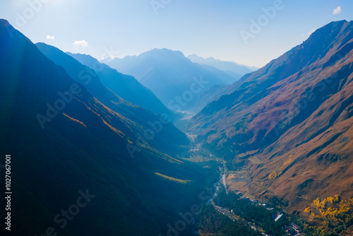 Mountains in Mount Elbrus region, Russia photo