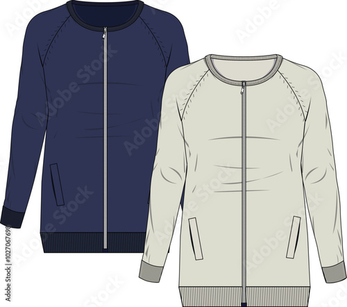 Fitted Ziper Cardigan design for ladies