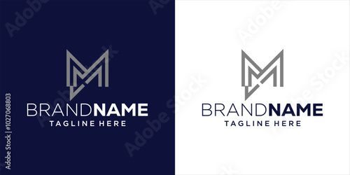Creative CM Letter Logo Design Monoline Abstract, Design Inspiration, Illustration, Vector