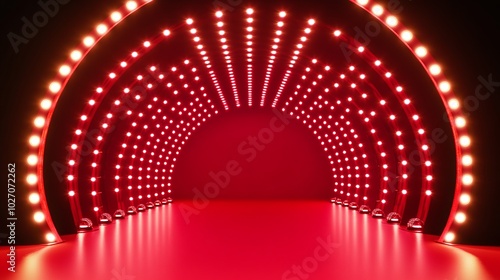 Double 11 promotion e-commerce space booth lighting background photo