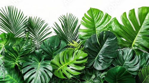 Lush Array of Tropical Greenery for Backgrounds