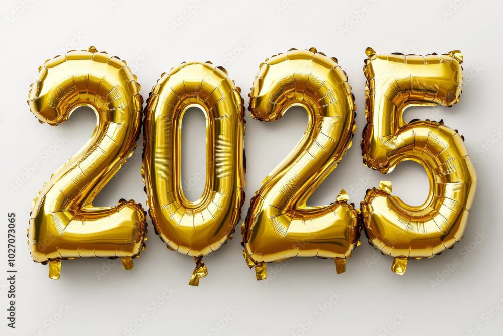 Vibrant golden balloon numbers for celebrating milestones in 2025 Vibrant golden balloon numbers for celebrating milestones in 2025