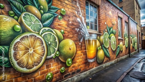 Urban Exploration: Vibrant Lime Juice Street Art and Hidden Juicing Spots
