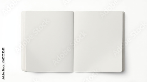 Minimalistic Lined and Blank Paper Isolated on White Background for Notebooks, Note-taking, and Stationery Design Projects