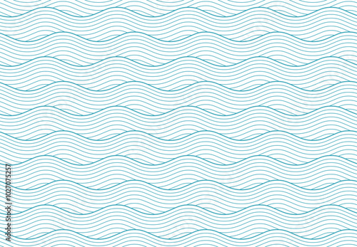Seamless wave pattern with thin lines