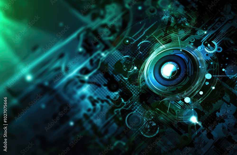 Obraz premium Futuristic Cybernetic Eye Art