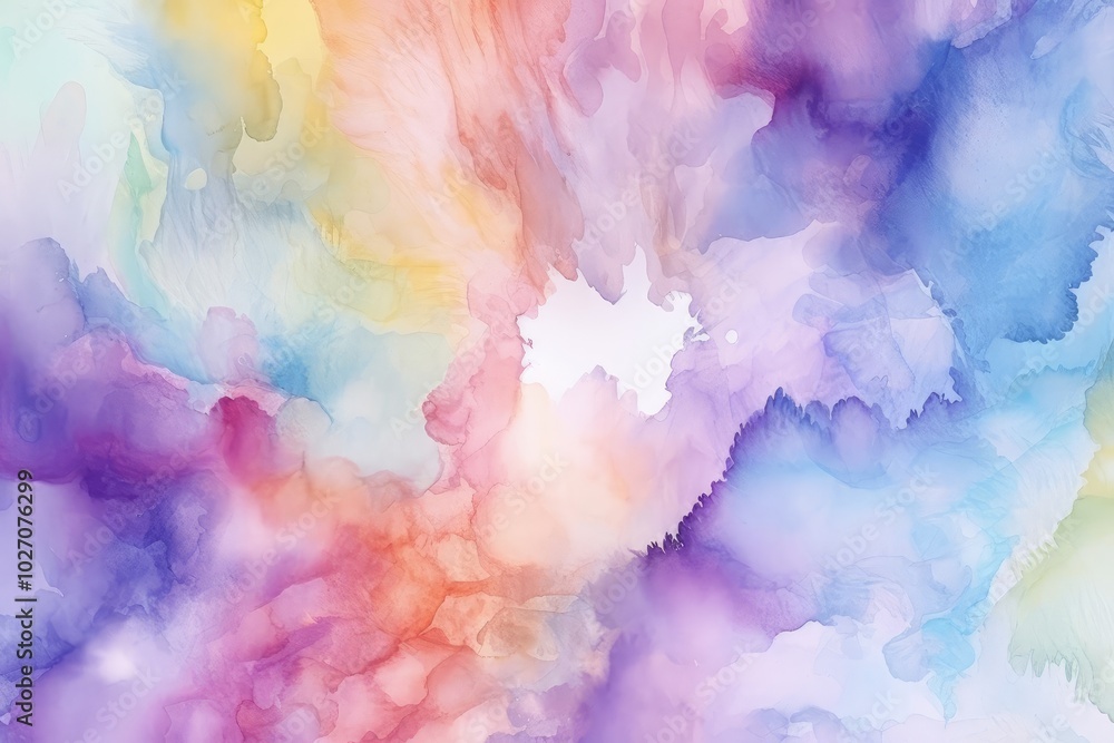 Vibrant Abstract Watercolor Cloudscape Vibrant Abstract Watercolor Cloudscape