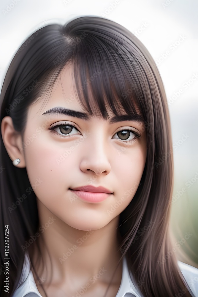Fototapeta premium ia generated. portrait of a young woman
