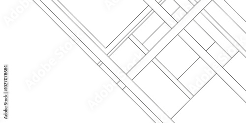 Pattern of Simple geometric design vector background, Geometric pattern of civil engineering design background, Design random lines black on white background with geometric pattern.