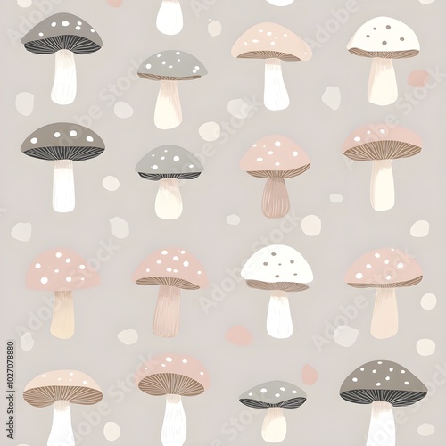 Cute Mushroom Pattern