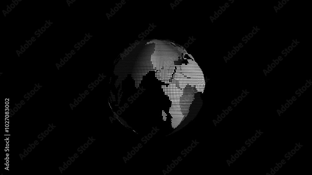 Dynamic World Map Globe Icon with dots Animation – 4K Global Connectivity, Travel and International Concept. Dynamic World Map Globe Icon with dots Animation – 4K Global Connectivity, Travel and International Concept.