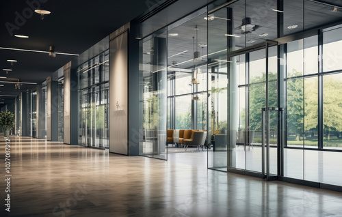 Wallpaper Mural Elegant Modern Office Lobby with Natural Light Torontodigital.ca