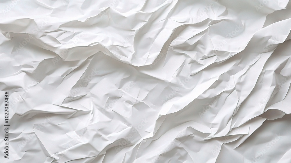 Crumpled White Paper Texture for Background Use Crumpled White Paper Texture for Background Use