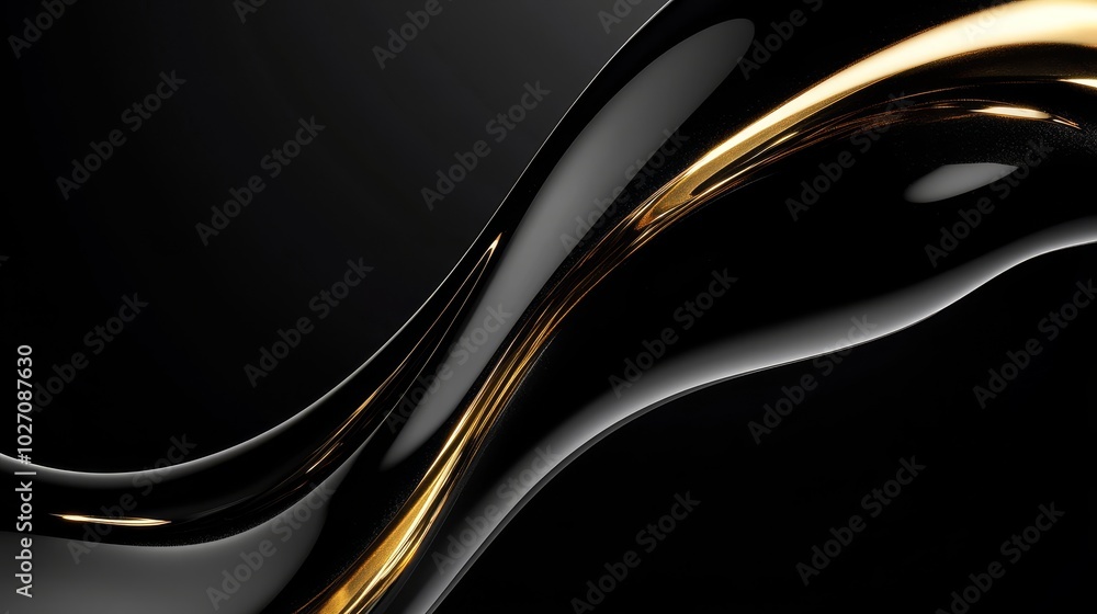 A sleek, flowing design featuring black and gold elements, creating a modern, elegant visual appeal. A sleek, flowing design featuring black and gold elements, creating a modern, elegant visual appeal.
