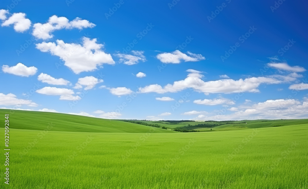 Obraz premium Serene Green Fields: A Breath of Fresh Air