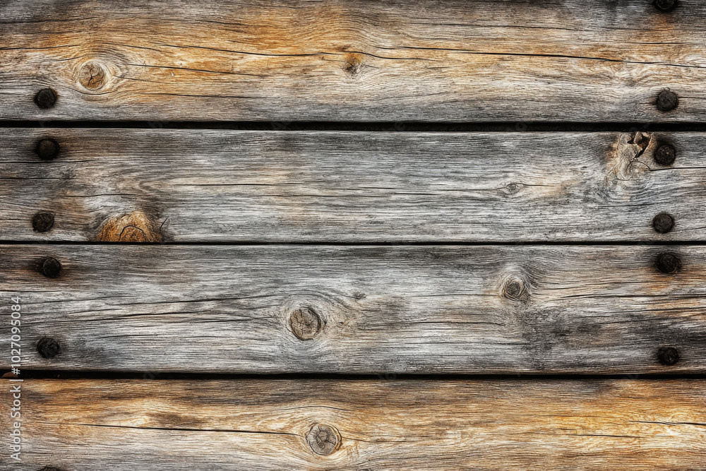 Naklejka premium Realistic old plank wood texture with colorful details and high-key lighting