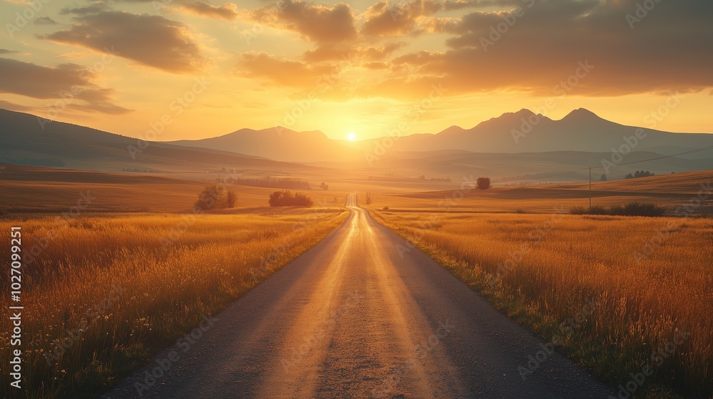 road leading into the distance with mountains in background road leading into the distance with mountains in background