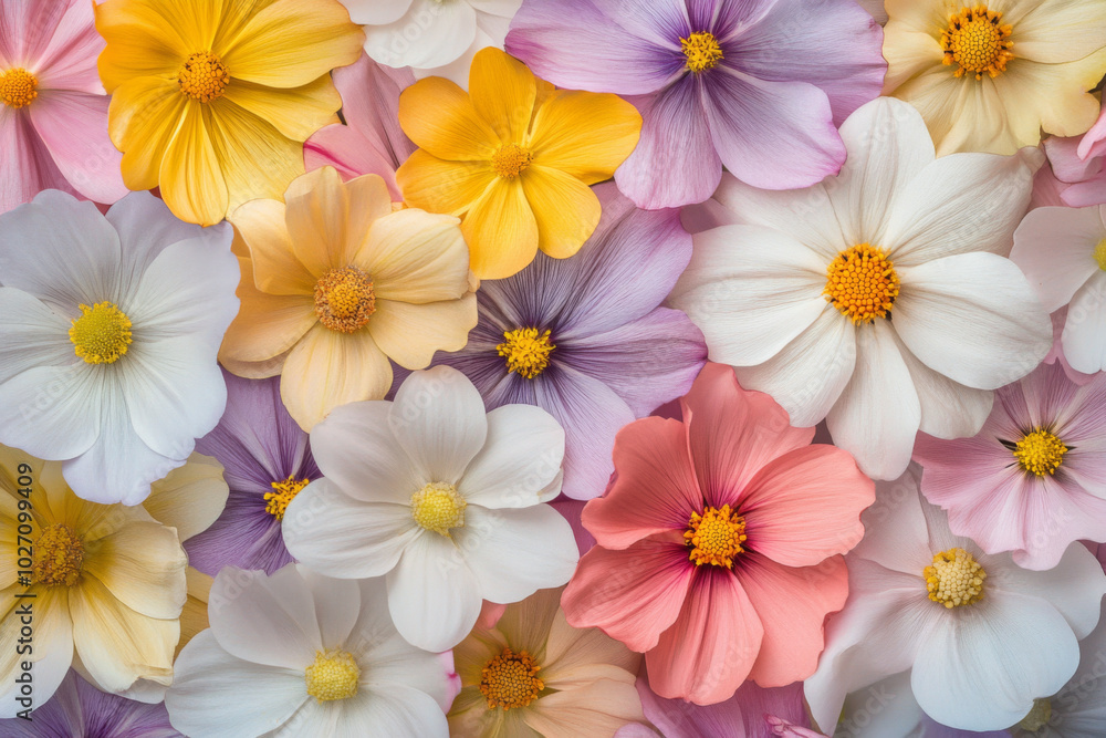 Vibrant flower arrangement showcasing colorful petals in springtime bloom Vibrant flower arrangement showcasing colorful petals in springtime bloom