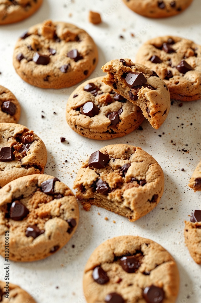 Close up Chocolate cookies Close up Chocolate cookies