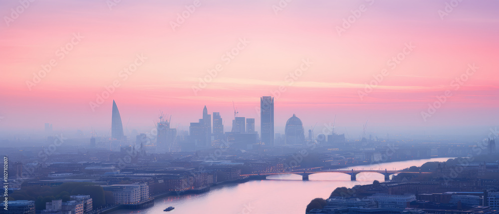 Breathtaking London Skyline at Sunset Breathtaking London Skyline at Sunset
