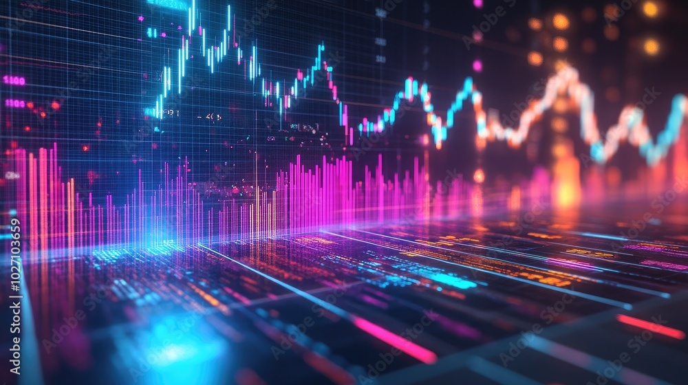 Stock Market and Forex Trading Graph Background Stock Market and Forex Trading Graph Background