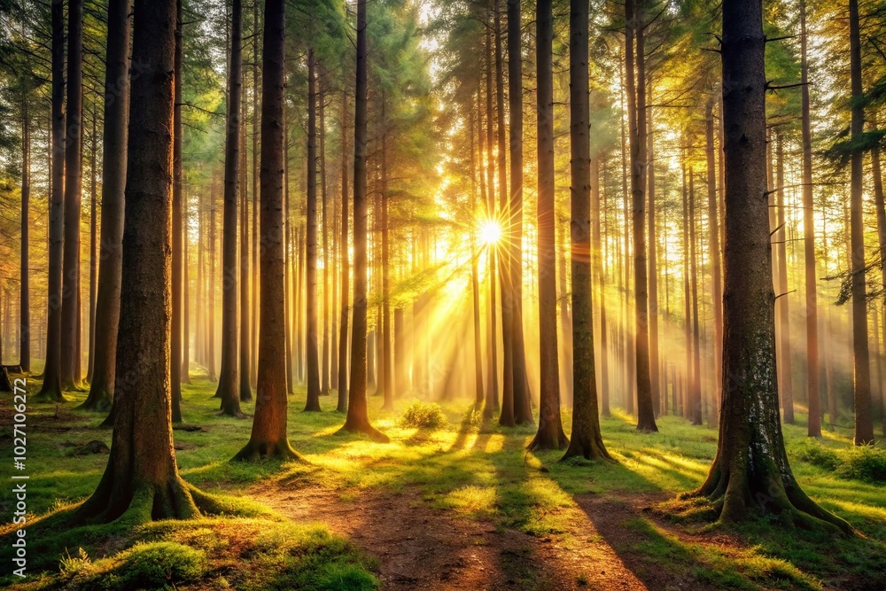 Obraz premium Vintage Style Photography of Trees in Nature's Embrace for Serene Landscapes