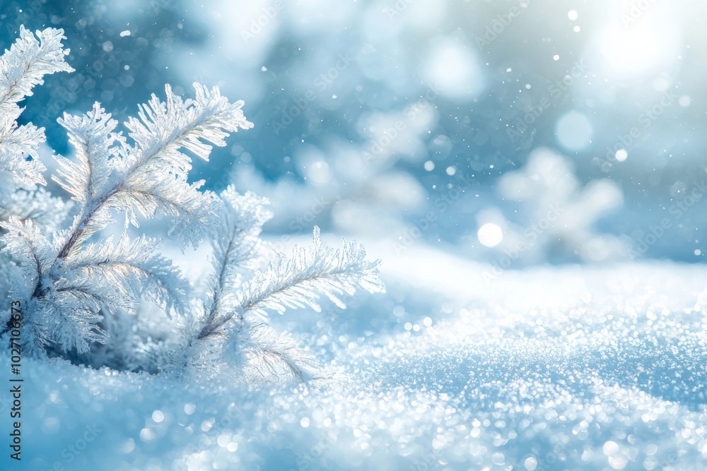 Winter season background with full of snow Winter season background with full of snow