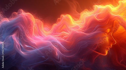 abstract background with glowing lights