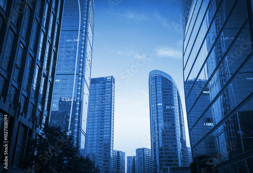 Wallpaper Mural Modern office building in the financial center Torontodigital.ca