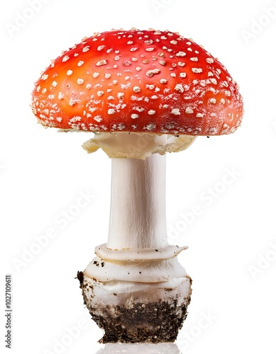 fly agaric isolated on white photo