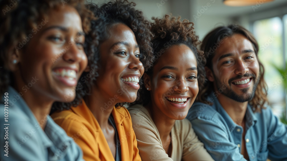 A group of people of different nationalities smiling and collaborating in a brightly lit office space, symbolizing inclusivity and teamwork. A group of people of different nationalities smiling and collaborating in a brightly lit office space, symbolizing inclusivity and teamwork.