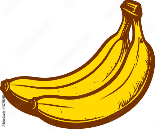 Banana drawing clipart design illustration