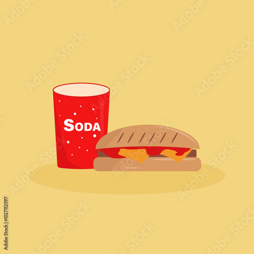 Hot dog and a drink