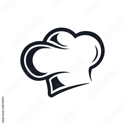 chef hat logo and icon vector design template