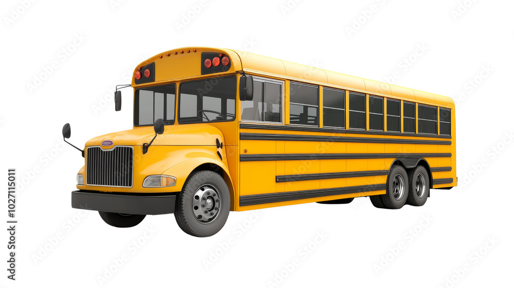 Yellow School Bus Isolated Background. Yellow School Bus Isolated Background.