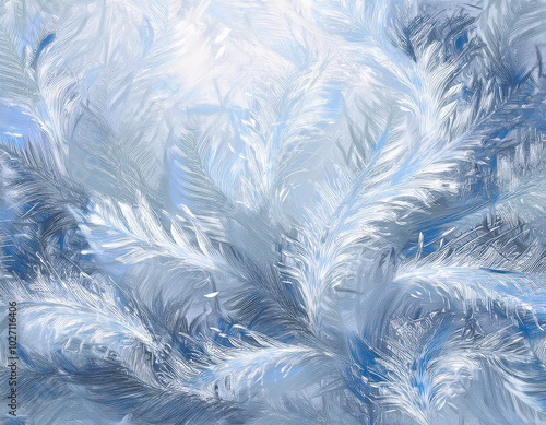 Abstract Winter Seamless Background With Frosty Ice Texture