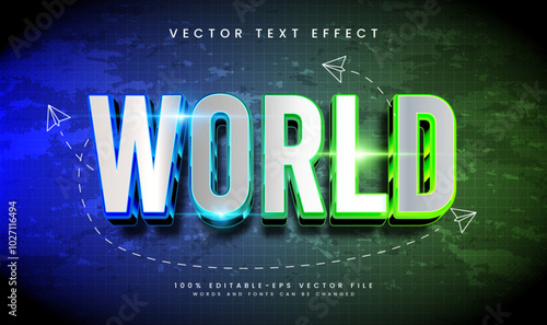 World environment editable vector text effect, suitable for earth theme photo