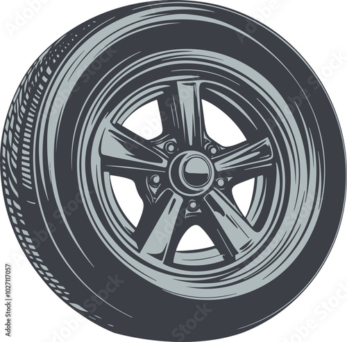 Car tire clipart design illustration