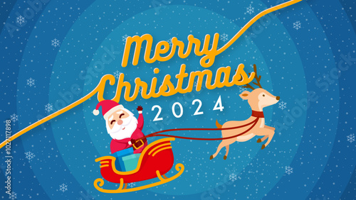 merry christmas santa background greeting