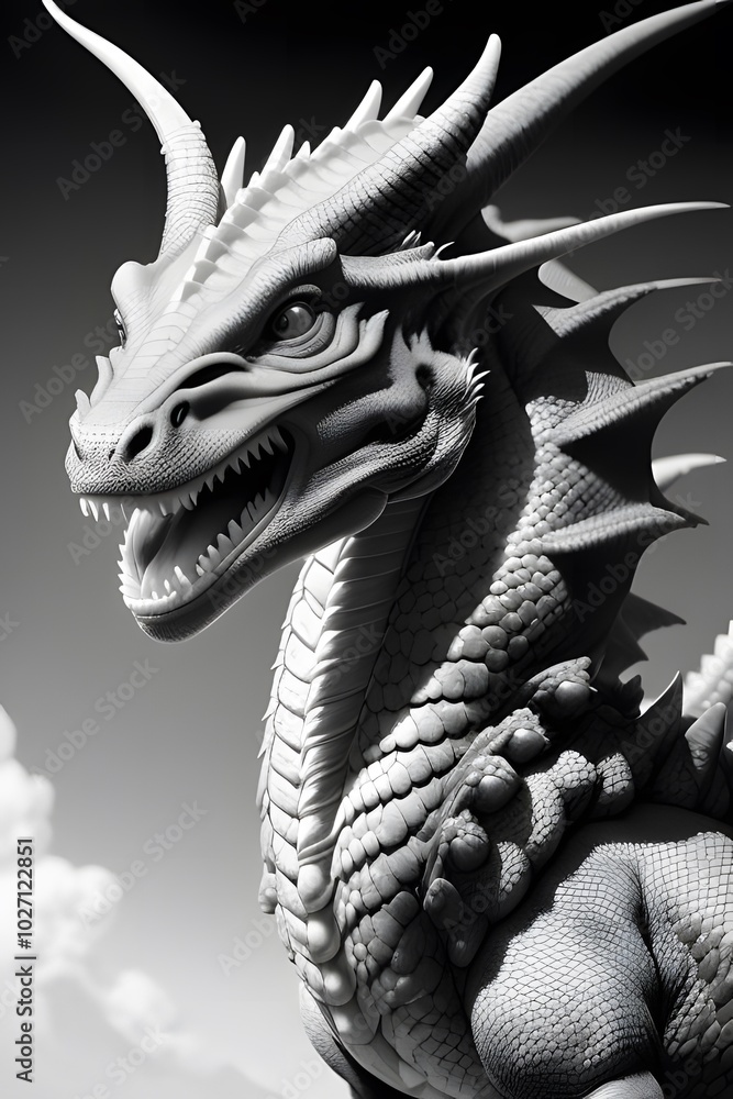 Fototapeta premium ia generated. dragon