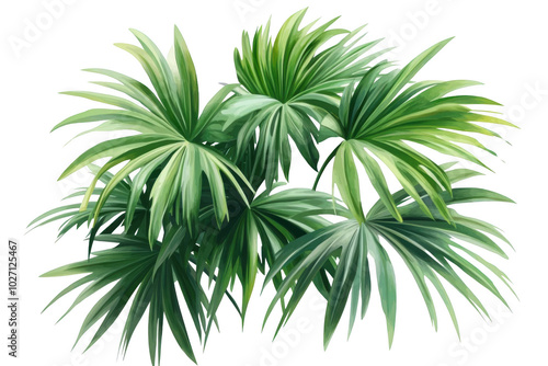 Vibrant Green Palm Fronds Illustration