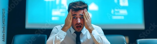 Businessman Experiencing Te...