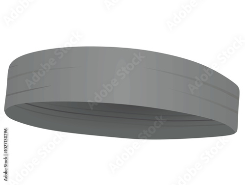 Grey sport head band. vector illustration