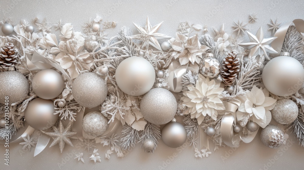 The Festive White Ornament Arrangement The Festive White Ornament Arrangement