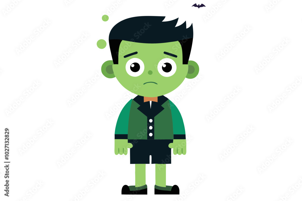 Kid dressed as zombie For HALLOWEEN Kid dressed as zombie For HALLOWEEN