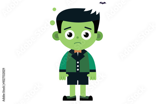 Kid dressed as zombie For HALLOWEEN