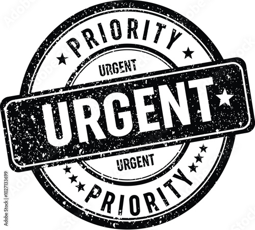 Black grunge urgent stamp template