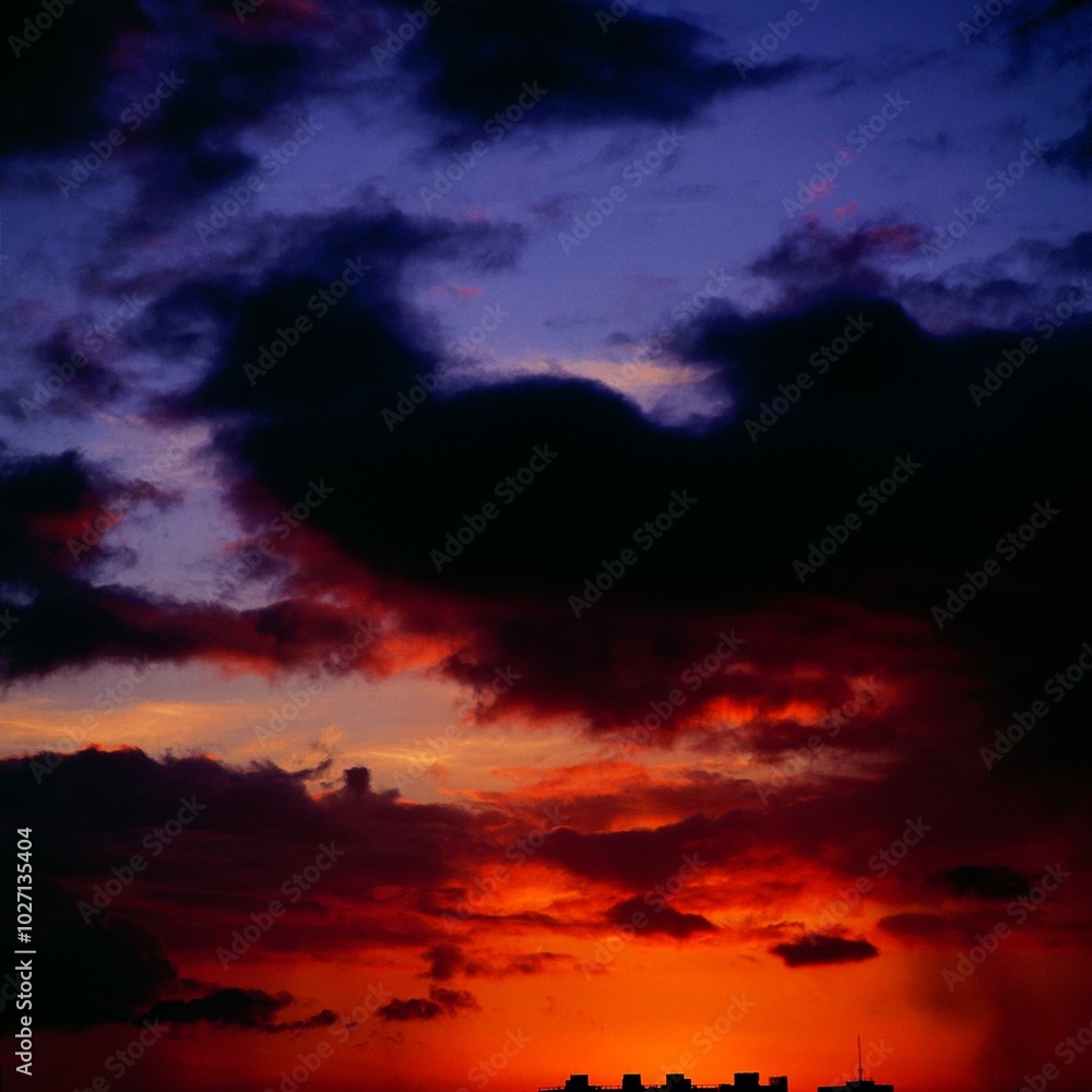 Fototapeta premium Clouds and sky background. Natural atmosphere